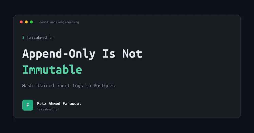 Append-Only Audit Logs in Postgres: Your Trigger Misses TRUNCATE