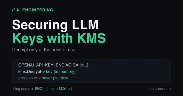 Securing LLM API Keys with AWS KMS